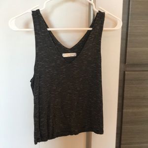 Final touch striped v neck top